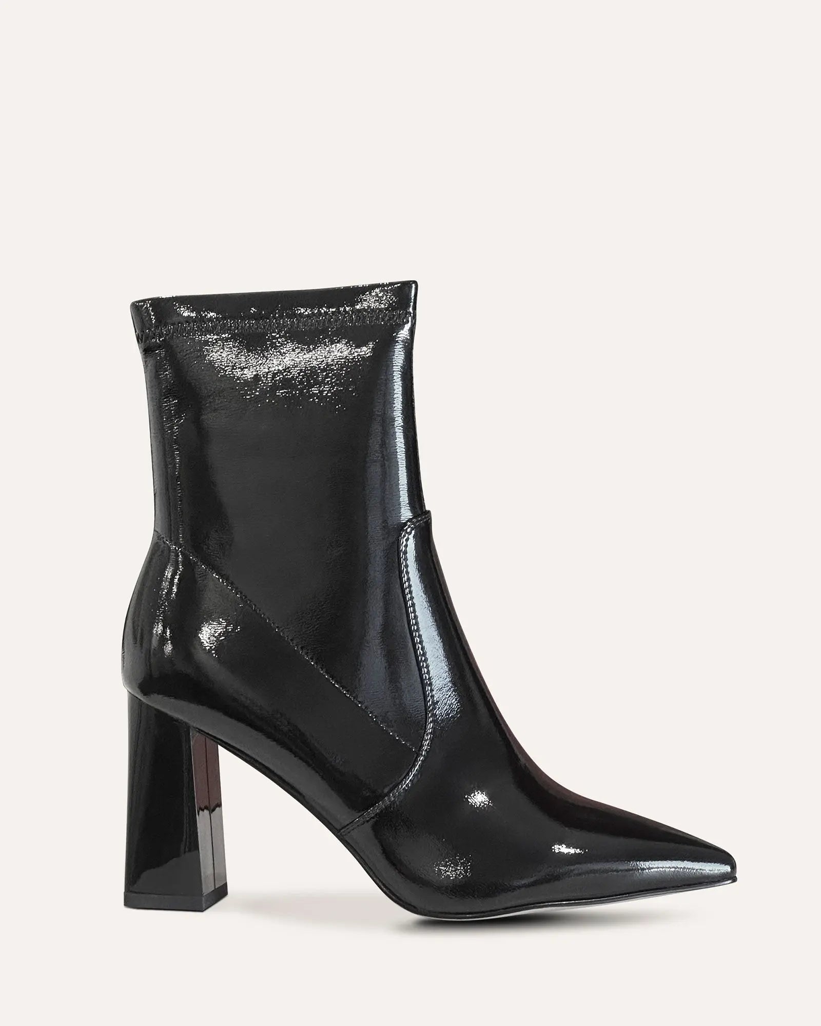 Katia Mid Ankle Boots Black Patent Leather