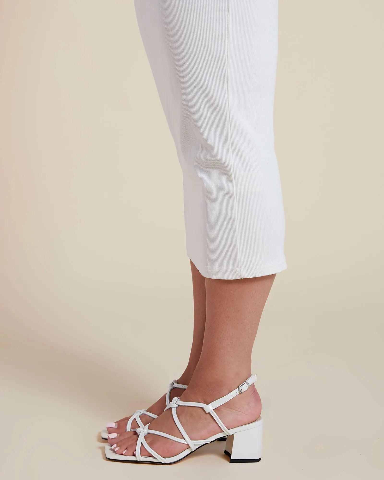 White Strappy Heeled Sandal